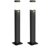 Lot de 2 lampes d'extérieur Outsunny bornes lumineuse LED, Etanche IP65, Lanterne pour les chemins et les allées - noir