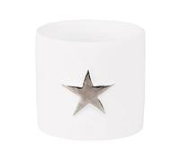 Lot de 2 lampes étoiles argentées - Diamètre : 4,5 cm - Hauteur : 4,5 cm