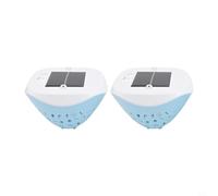 Lot de 2 lampes flottantes d'extérieur avec double méthode de charge solaire et USB pour un éclairage nocturne fiable au bord de la piscine