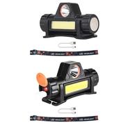 Lot de 2 lampes frontales légères et étanches pour casque de soudage pour course à pied et camping