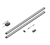 Lot de 2 lampes LED d'agencement SIRIS noir mat avec variateur tactile plat 90cm [EEK: F]