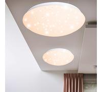 Lot de 2 lampes LED de plafond Salon Chambre à coucher Eclairage Ciel étoilé Luminaires blancs