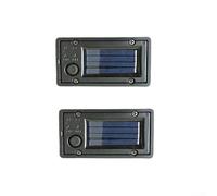 Lot de 2 lampes LED de rechange à énergie solaire avec couvercle de lanterne automatique avec panneau intégré pour éclairage extérieur de jardin
