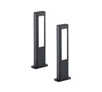 Lot de 2 lampes LED modernes en aluminium anthracite, hauteur 50 cm