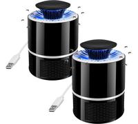 lot de 2 lampes LED portables USB anti-moustiques, pièges à moustiques, tueurs d'insectes, noir - A2NTIMOSQUITO