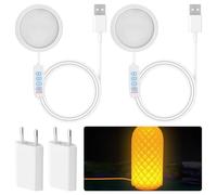 Lot de 2 lampes LED pour imprimante 3D Bambu Lab A1/A1mini/P1S/P1P/X1C, 3 W Bambuolab Accessoires d'imprimante 3D créatifs DIY Kit LED DIY, veilleuse, modèles d'impression 3D avec adaptateur USB