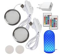 Lot de 2 lampes LED pour imprimante 3D Bambu Lab A1/A1mini/P1S/P1P/X1C - Partie d'imprimante 3D - Bande lumineuse LED - Kit avec adaptateur USB - Veilleuse de rechange - Lumière RVB