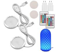 Lot de 2 lampes LED pour imprimante 3D Lab A1/A1mini/P1S/P1P/X1C - Partie LED - Bande lumineuse LED - Avec adaptateur USB - Veilleuse modèles de rechange pour imprimante 3D - Lumière RVB