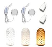 Lot de 2 lampes LED pour imprimante 3D - Veilleuse avec 3 couleurs - Partie d'éclairage LED - Matériel de rechange - Alimenté par USB - Pour Bambu Lab Makerworld A1/A1mini/P1S/P1P/X1C