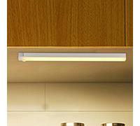 Lot de 2 lampes LED sous meuble de cuisine - Avec détecteur de mouvement - Batterie - Éclairage à piles - Slim Bright - Barre lumineuse sans fil - Rechargeable