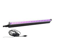 Lot de 2 lampes LED UV à lumière noire pour scène, tube portable à lumière UV, détection de fluorescence, éclairage de fête à LED, USB, plug and play, pour clubs, karaoké (1 paquet)
