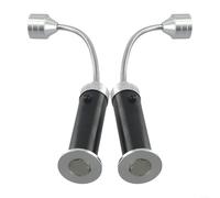 Lot de 2 lampes magnétiques pour barbecue avec 9 LED super lumineuses et flexibles col de cygne pour cuisine en plein air, camping et atelier