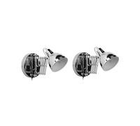 Lot de 2 Lampes Murales à Bras Flexible Réglable en Métal Chromé Harrington