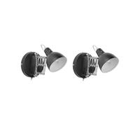 Lot de 2 Lampes Murales à Bras Flexible Réglable en Métal Noir Harrington