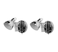 Lot de 2 lampes murales chrome HARRINGTON