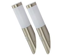 Lot de 2 lampes murales extérieures avec détecteur de mouvement Lampe murale Lampe de façade Torche en acier inoxydable Porte d'entrée Éclairage du mur de la maison 7,6x41x20cm