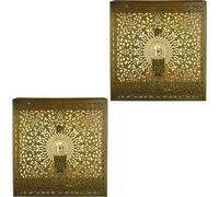 lot de 2 lampes orientales Applique murale Décoration murale Yakin or antique