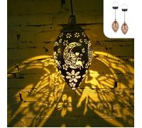 Lot de 2 Lampes Solaires à Suspendre en Extérieur pour Décoration de Jardin, Étanches pour Balcon, Terrasse, Projet de Beau Motif
