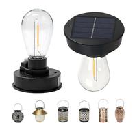 Lot de 2 lampes solaires de jardin - 8 cm - Lampes solaires de rechange pour lampes solaires d'extérieur - Panneau solaire de rechange - Panneau solaire suspendu pour lampes solaires de jardin