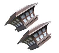 Lot de 2 Lampes solaires de Jardin étanches à LED, lampadaires solaires pour clôture, Patio, décoration extérieure