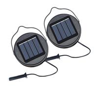 Lot de 2 lampes solaires de rechange étanches | Pièces de rechange pour lampe solaire de 8,5 cm pour allée, patio, cour, porche, allée