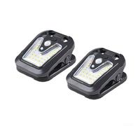 Lot de 2 lampes solaires d'extérieur à clipser avec détecteur de mouvement, 25 LED, 600 lumens, blanc brillant, étanche, pour clôture, terrasse, gouttière, garde-corps, sécurité de jardin
