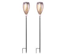 Lot de 2 lampes solaires d'extérieur LED Cour Piquet de terre Décoration Lampes de terrasse OR