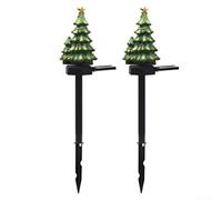 Lot de 2 lampes solaires LED en résine ABS robuste | Fabriqué en résine et ABS de haute qualité, durable, résistant aux chocs, sans danger pour les enfants et les animaux