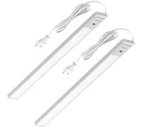 Lot de 2 lampes sous meuble Oktaplex Riva LED avec capteur 760 lm blanc neutre 57,5 cm Éclairage de cuisine à intensité variable Lampe sous meuble de cuisine 10,2 W argent 230 V