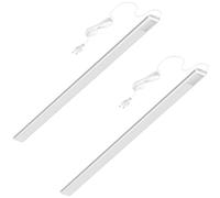 Lot de 2 lampes sous meuble Oktaplex Riva pour cuisine LED plat blanc neutre 90 cm 1150 lm Barre d'éclairage de cuisine avec interrupteur 15 W 230 V Lampe sous meuble argent