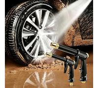Lot de 2 lances de pulvérisation à buse réglable pour lavage de voiture, arrosage du jardin, terrasse, noir, 2 pièces