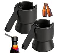 Lot de 2 lanceurs de bouchon de bouteilles, 5,1 × 4,6 cm, méthode | Décapsuleur multifonction Blast Cap - Décapsuleur portable - Convient pour les fêtes, les bars, la maison et le camping