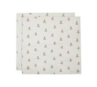 Lot de 2 langes coton hydrophile 115x115 cm Teddy Bear - Jollein