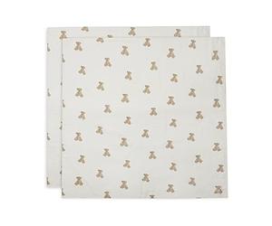 Lot de 2 langes coton hydrophile 115x115 cm Teddy Bear - Jollein
