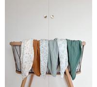 Charlie Crane - Lot de 2 langes en coton biologique 70 x 70 cm Elisabeth et Milk