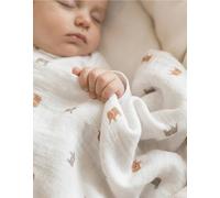 Lot De 2 Langes éléphant En Mousseline 100x100 Ecru TU