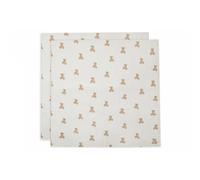Lot de 2 maxi langes en coton ours Teddy Bear (115 x 115 cm)