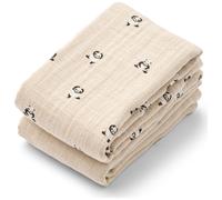 Lot de 2 langes Lewis Panda-Sandy (65 x 65 cm)