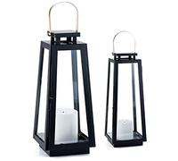 Lot de 2 lanternes de jardin Marrakech - 40 cm et 29 cm - Lanternes pour l'extérieur Eirik - Grande et moderne comme décoration de jardin