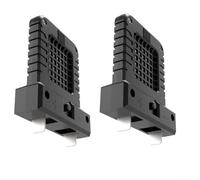 Lot de 2 lanternes de travail LED 14 W compatibles avec piles 20 V pour batteries 21 V avec alignement des bornes visible pour une connexion fiable (noir)
