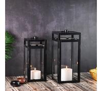 lot de 2 lanternes design scandinaves Balcon Lanterne de jardin Edvin