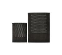 Lot de 2 lanternes en métal noir Verse