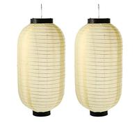 Lot de 2 Lanternes Japonaises en Soie Lanternes de Jardin Traditionnelle Lanterne Japonaise Pliable Lanterne Suspendue Japonaise Lanterne Blanche Lustre Bar Style Chinois
