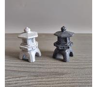 Lot de 2 lanternes japonaises miniatures pour terrarium de table, jardin zen, jardin féérique, bonsaï, décoration d'arbre (lot de 2)