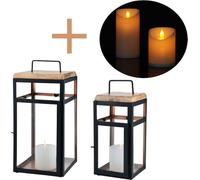 lot de 2 lanternes LED design scandinave Balcon Jardin Lanterne Vejle