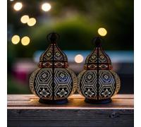 lot de 2 lanternes orientales Décoration Maha Noir