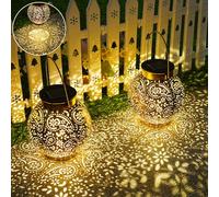 Lot de 2 lanternes solaires pour l'extérieur - Décoration de balcon
