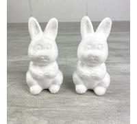 Lot de 2 Lapereaux en polystyrène, 8 cm de Haut, Petit bébé Lapin, décoration de paques