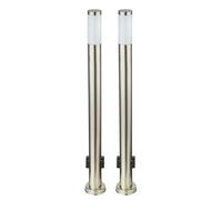 Lot de 2 LED 7 watts énergie courant Outdoor distributeur 2-fois prises acier inoxydable
