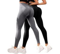 Lot de 2 Legging 3D Anti Cellulite Femme Original Chic et Elegant Leggings 3D Anti Cellulite Legging à Compression Minceur Taille Haute sans Couture Yoga Fitness Sport Pantalon